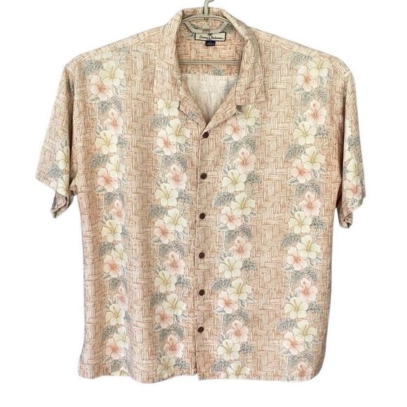 Tommy Bahama 100% Silk Short Sleeve Hawaiian Hibiscus Aloha Shirt Men’s XXL - Picture 2 of 6